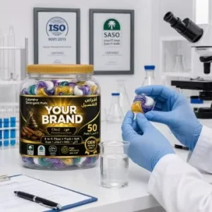 Biodegradable Eco-Friendly Laundry Detergent Pods Capsules OEM Factory 3-in-1 for Household Use