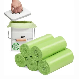 Biodegradable Extra-Strong Plastic Trash Bags for Bathroom, Bedroom, Office, and Kitchen Use