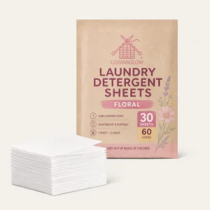 Biodegradable Fresh Floral Laundry Sheets Organic Concentrated Mess-Free Laundry Detergent Sheets