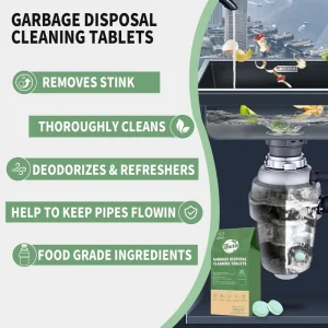 Biodegradable Garbage Disposal Cleaner Deodorizer Tablets Drain Freshener for Kitchen