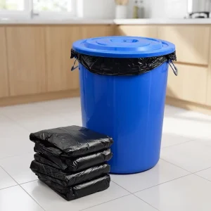 Biodegradable Household Kitchen Heavy Duty Drawstring Trash Bags 50x55cm