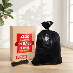 Biodegradable Household Kitchen Heavy Duty Large Bin Liner Drawstring Trash Bag 50*55cm OEM Custom