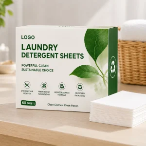 Biodegradable Hypoallergenic Plant Based Laundry Detergent Sheets for Sensitive Skin