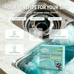 Biodegradable Lemon-Scented Garbage Disposal Cleaning Tablets