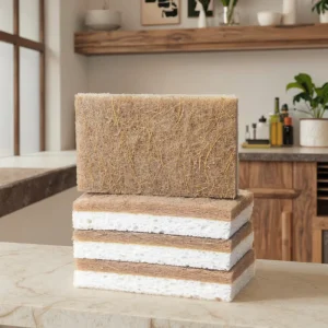 Biodegradable Natural Sisal Pulp Cotton Cellulose Sponge 20mm Thick High Absorption
