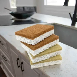 Biodegradable Natural Sisal Sponge Pad for Heavy Duty Kitchen Use
