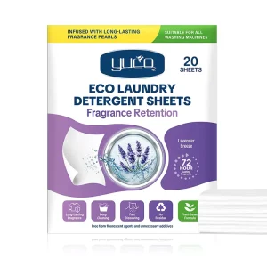 Biodegradable Plastic Free Laundry Detergent Sheets Lavender Scent Household Hotel Laundry Room