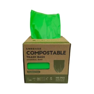 Biodegradable Trash Bags 49L 13Gallon Thickened Strong Garbage Bags Bin Liner for Household Garden Office
