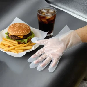 Biodegradable and Compostable PLA Gloves with PLA, PBAT, and Cornstarch-Based Material