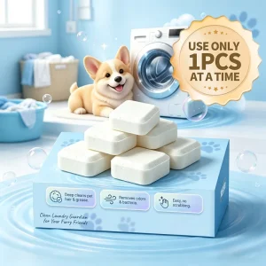 Bioenzyme Deep Clean Fabric Care Washing Machine Cleaner Tablets Remove Pet Hair Dandruff Grease Dirt and Eliminate Odor