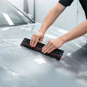 Black Car Vinyl Wrap Window Tint Squeegee Stitched Double Felt Squeegee 30Cm