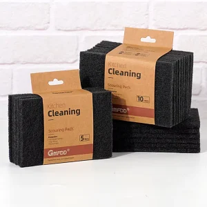 Black Dipped Rubber Scouring Pad Kitchen Sponge Cloth
