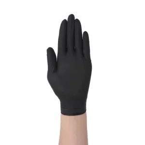 Black Disposable Nitrile Dishwashing Gloves, Food-Grade, Oil-Resistant