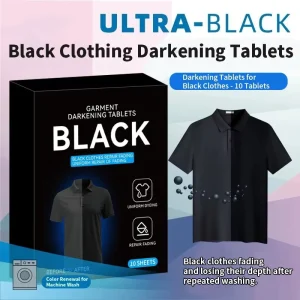 Black Film Laundry Dye Transfer and Color-Fading Repair Sheets