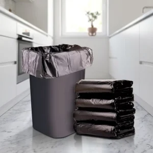 Black Heavy Duty Durable Tear-Resistant Garbage Bags for Home Commercial Construction Outdoor Use