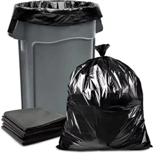 Black LDPE/HDPE Industrial Trash Bags Degradable Heavy-Duty Heat-Seal Roll 55-Gallon Garbage Bags