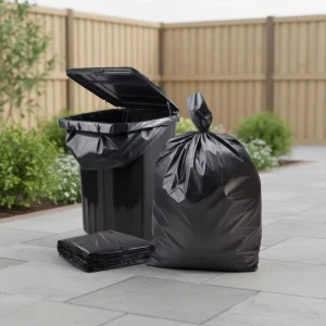 Black Large Thickened Commercial Heavy Duty Trash Bags for Office Restaurant Garden Industrial Use