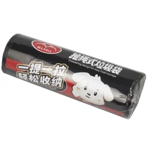 Black PE Plastic Garbage Bags Disposable Waterproof Trash Bag Size L 3-6L Capacity for General Household