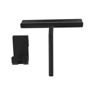 Black Rubber Window Squeegee with Hook for Glass and Car Use