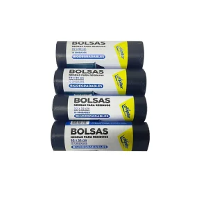 Black S point Trash Garbage Bags on Roll 10pcs 30 Gallon for Daily Using Household