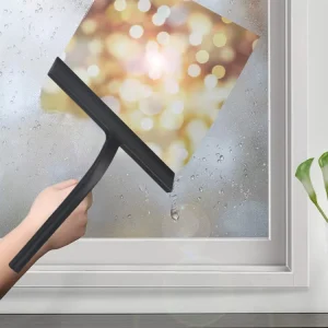 Black Silicone Bathroom Cleaning Squeegee for Window