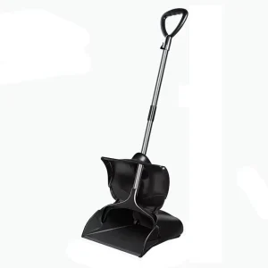 Black Windproof Broom and Dustpan Set Household Plastic Cleaning Set