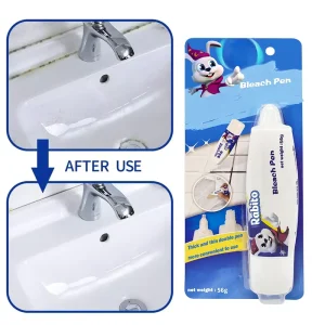Bleach Pen and Mold Mildew Remover Gel for Walls, Tiles, Caulk, Bathrooms, and Washing Machines