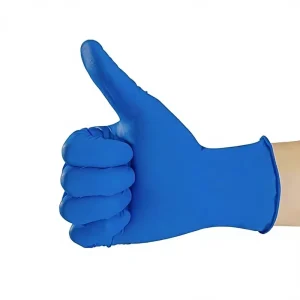 Blue Disposable Nitrile Gloves Abrasion-Resistant Thickened Extended Waterproof Gloves for Household Kitchen and Food Use
