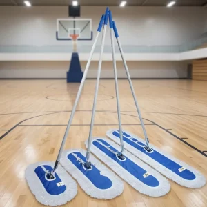 Blue Dust Mop 360 Swivel Multi Size Aluminum Handle for Mall Lobby Floor Cleaning
