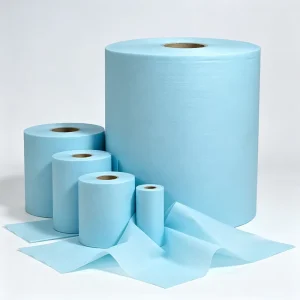 Blue Industrial Clean Room Roll Paper Wiping Cloth for ESD Applications