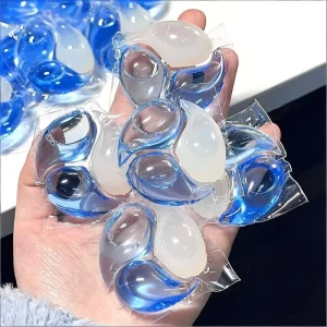 Blue Laundry Pods Eco-Friendly High-Efficiency Cleaning Plant-Based Bioactive Enzyme Formula Sensitive Skin
