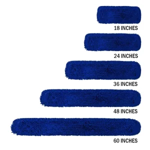 Blue Microfiber Dust Mop Large Washable Commercial Mop Pad Replacement for Janitorial Use