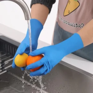 Blue Nitrile Disposable Latex-Free Waterproof Thick Textured Powder-Free Food-Grade Household Mechanics Gloves