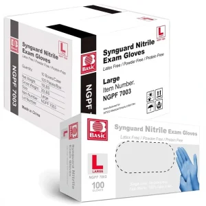 Blue Nitrile Exam Gloves Class I Latex Free & Powder Free(Case of 1000) Large