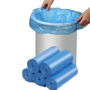 Blue Plastic Drum Trash Bags Suppliers Wastebasket Liners for Kitchen Office