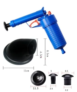 Blue Plastic Pressure Drain Cleaner for Toilet and Kitchen