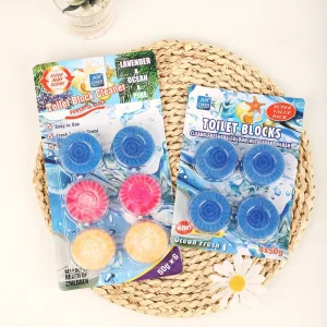 Blue Solid Bubble Toilet Bowl Cleaning Tablets Bleaching Blocks