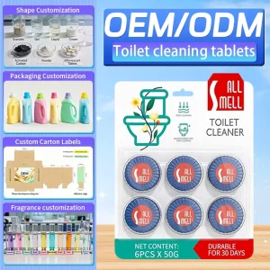 Blue Solid Toilet Cleaner Block and Gel Deodorizer