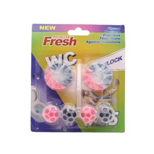 Blue Two-Color Toilet Cleaning Blocks Automatic Toilet Cleaner Toilet Detergent for Scented Deodorizing and Stain Removal