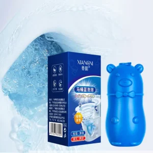 Blue Water-Soluble Toilet Bowl Cleaner Block Deodorizer