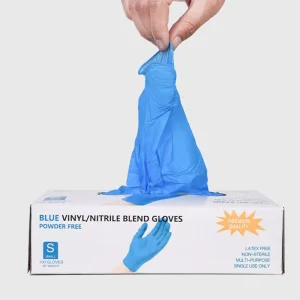 Blue and Black Powder-Free Disposable Nitrile Food Gloves, Manufacturers