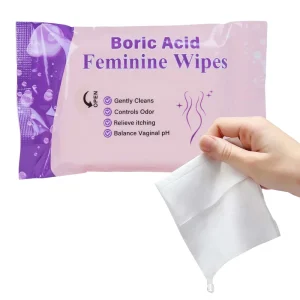 Boric Acid Feminine Intimate Wipes pH Balanced Gentle Private Area Cleansing Wipes Daily Feminine Hygiene Care