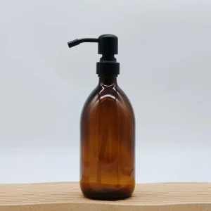 Boston Brown Hand Sanitizer Glass Bottle Press Type Liquid Packaging for Household Use Essential Oil Serums