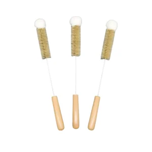 Bottle Brush Cleaner Set Long Handle Natural Pig Bristle for Water Bottles Cups and Pots