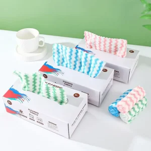 Boxed Coral Fleece Cleaning Cloths Super Absorbent Lint Free Kitchen Dish Towels Wet Dry Use for Home Kitchen