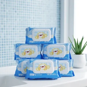 Branded Wet Wipes Eco-friendly Gentle Flushable Wet Wipes Biodegradable for Household Cleansing