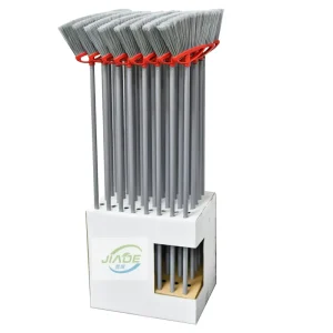 Broom Brush and Dustpan Set with Wood Broom Stick
