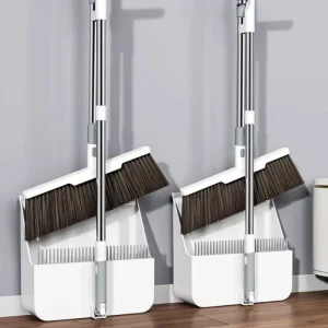 Broom Dustpan Cover Sweeping Combination Can Be Disassembled Rotated Household Broom Garbage Dust Hair Collection Cleaning Tool