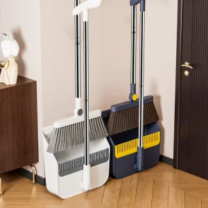 Broom Dustpan Set Home Foldable Plastic Non-Sticky Hair Garbage Shovel Living Room Model 033