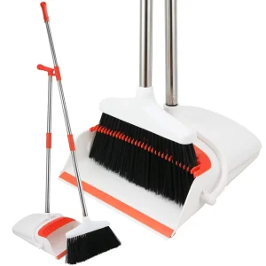 Broom and Dustpan Set Dust Pan Standing Upright Sweep Set